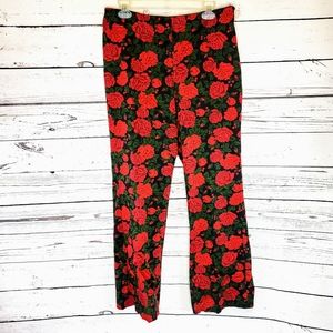 New York & Company Flower Spandex Blend Pants